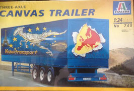 CAMIÓN CANVAS  TRAILER  three . axle  (italeri)